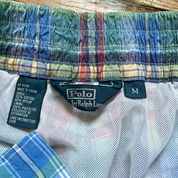 POLO Ralph Lauren plaid swim trunks medium - Picture 3 of 6